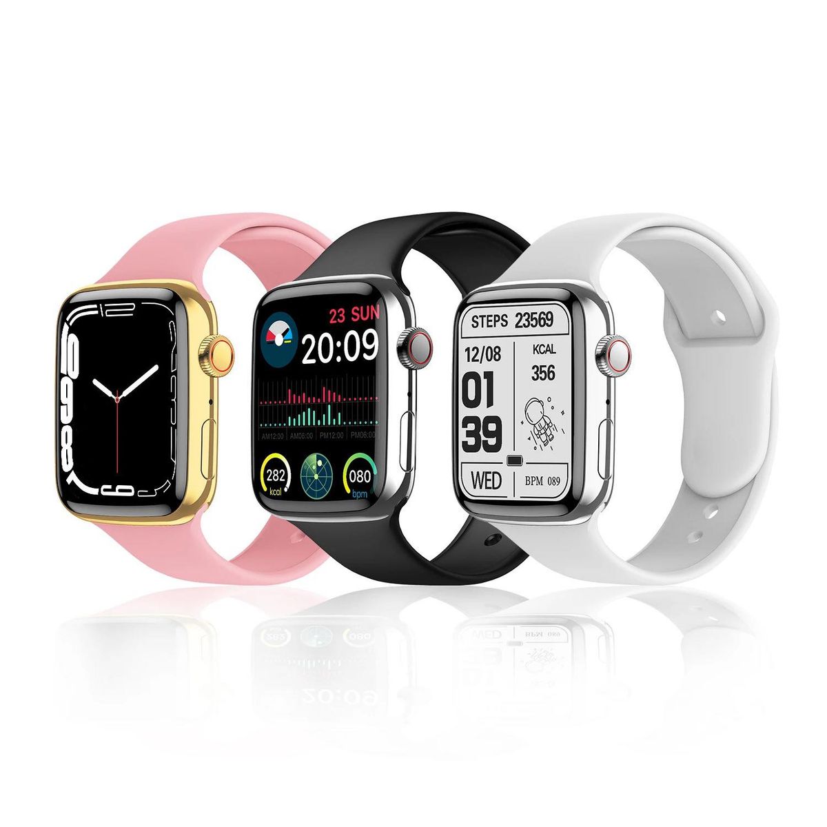 GENERICO - PACK 2 SMARTWATCH T900+ PRO MAX NEGRO Y ROSADO SERIE 10 MODELO 2025