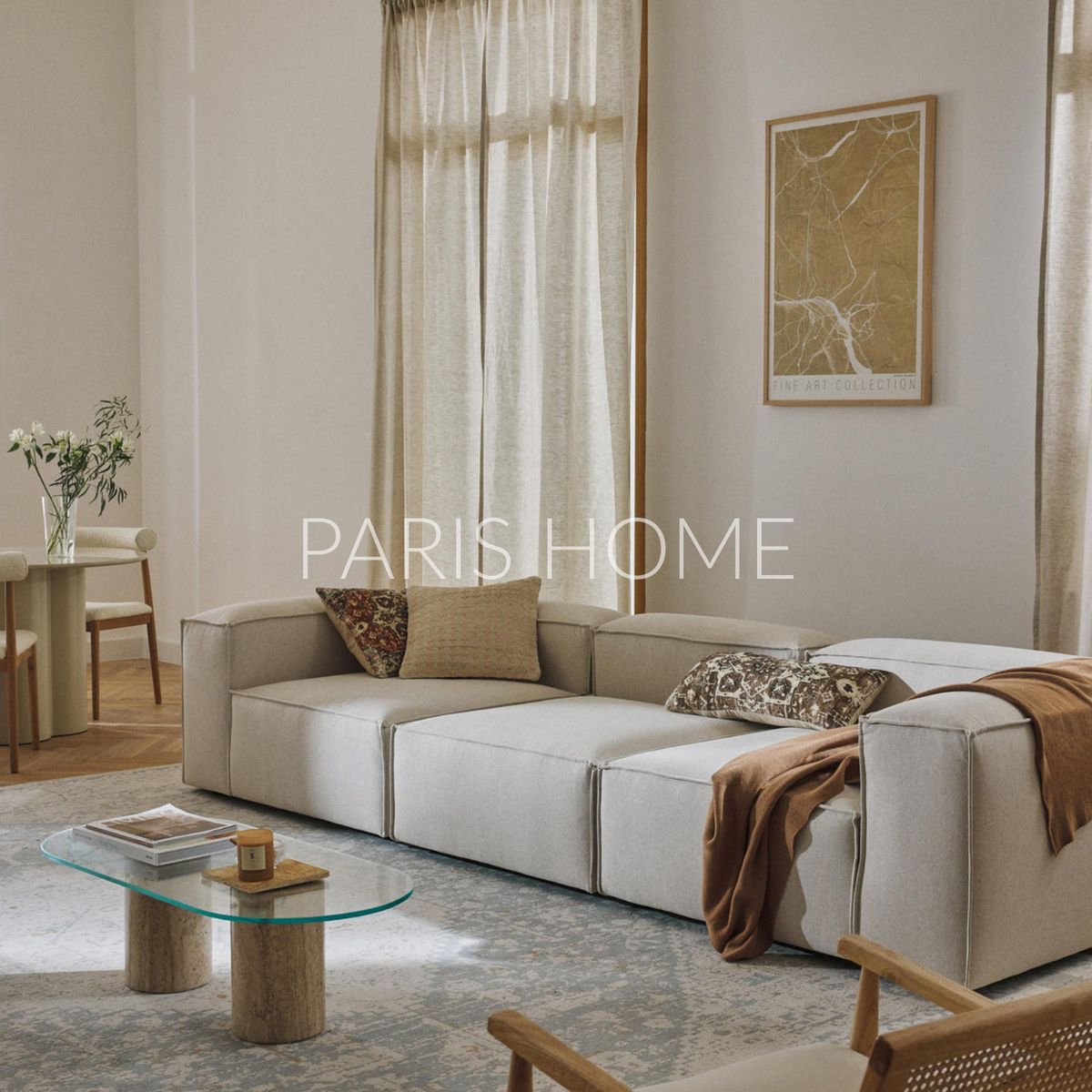 GENERICO - Sofá 3 Cuerpos Monarch Tejido - Blanco