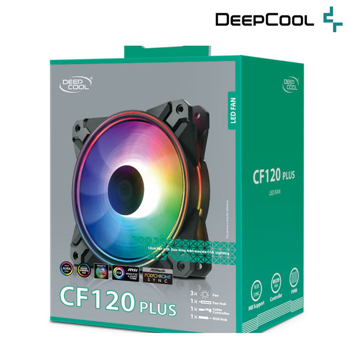 DEEPCOOL - COOLER CASE DEEPCOOL CF120 PLUS PACKx3 RGB 120MM DP-F12-AR-CF120P-3P
