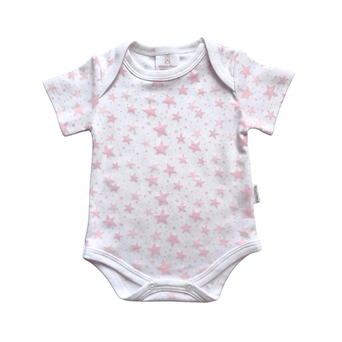 WAWA PIMA - BODY PINK STAR MC 100%  ALGODÓN PIMA