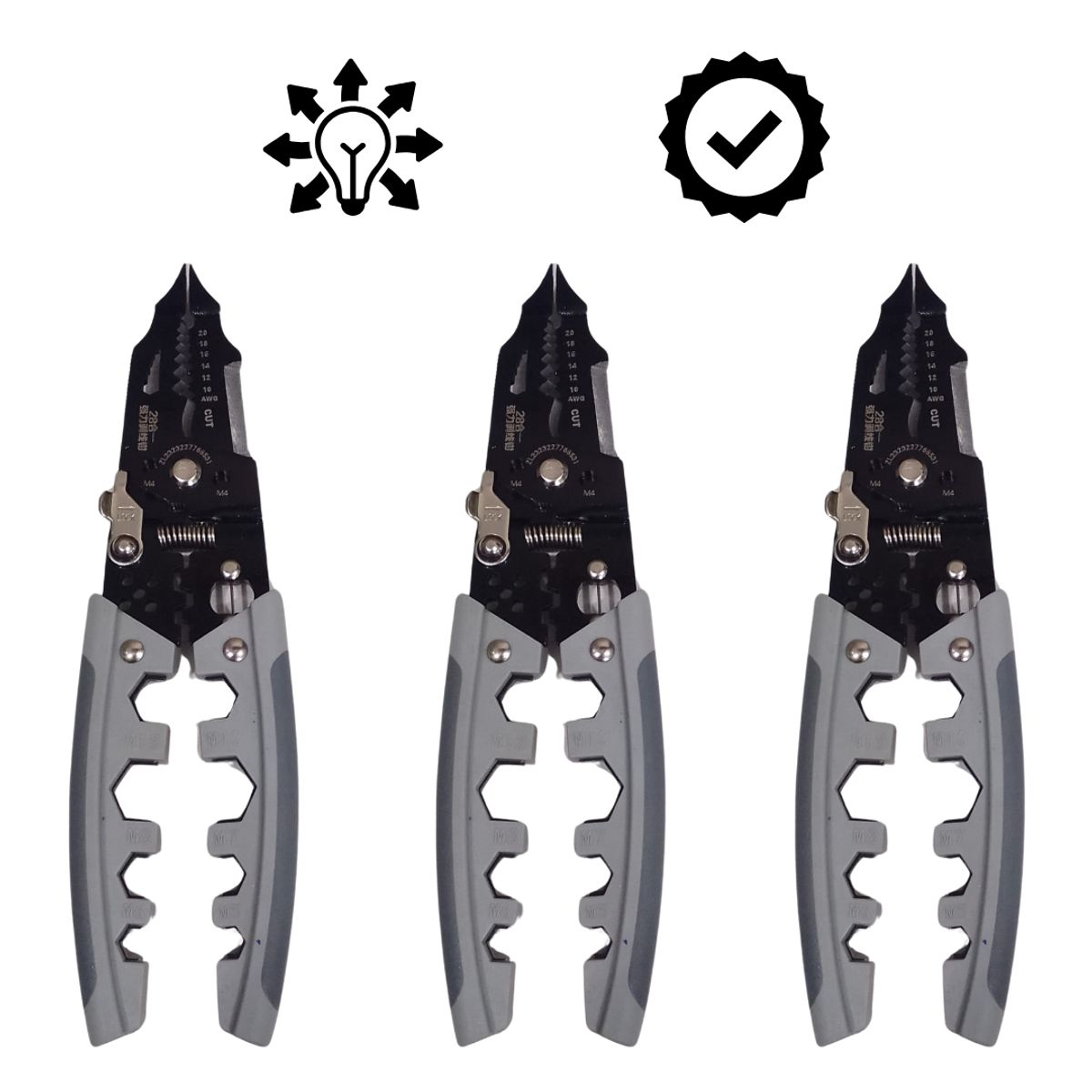 ROSH - Alicate Multifuncional 9 en 1 - Pack de 3 para Mayor Eficiencia