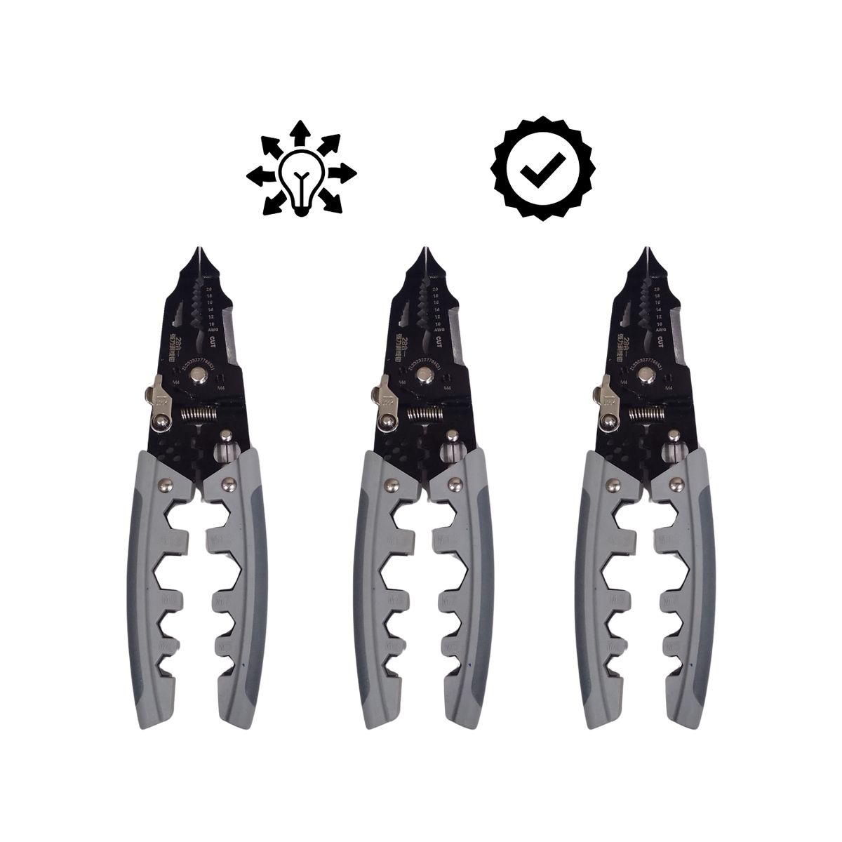 ROSH - Alicate Multifuncional 9 en 1 - Pack de 3 para Mayor Eficiencia