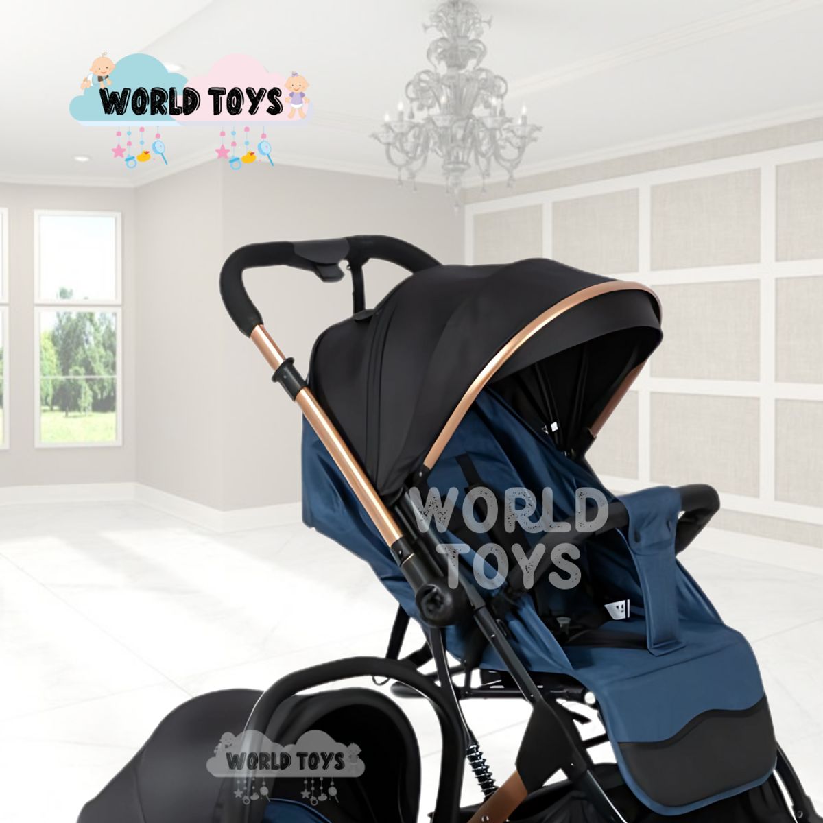 Baby - Coche Maleta Para Bebé «J SPARROW» con Portabebé Blue
