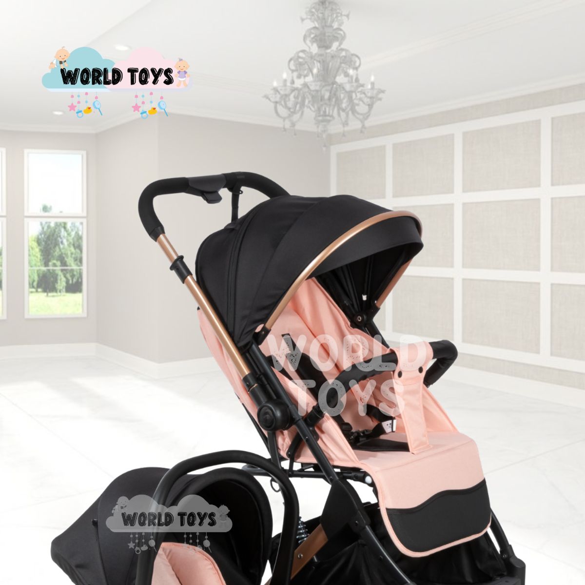 BABY - Coche Maleta Para Bebé «J SPARROW» con Portabebé Pink
