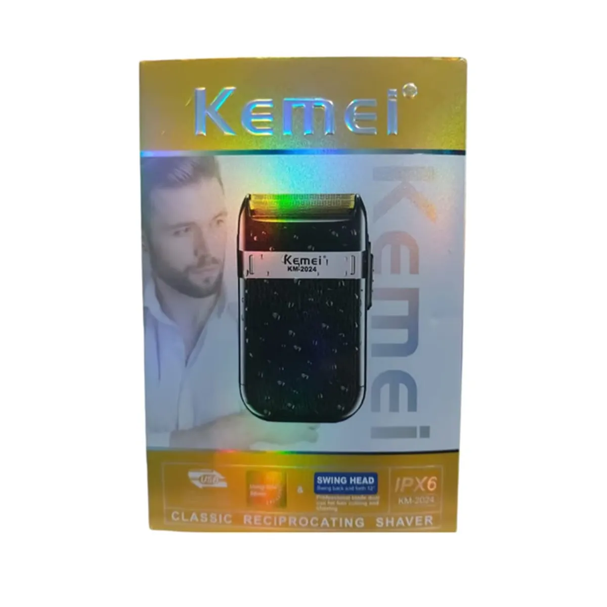 KEMEI - Máquina de Afeitar Portátil Recargable Afeitadora Kemei KM-2024 Shaver