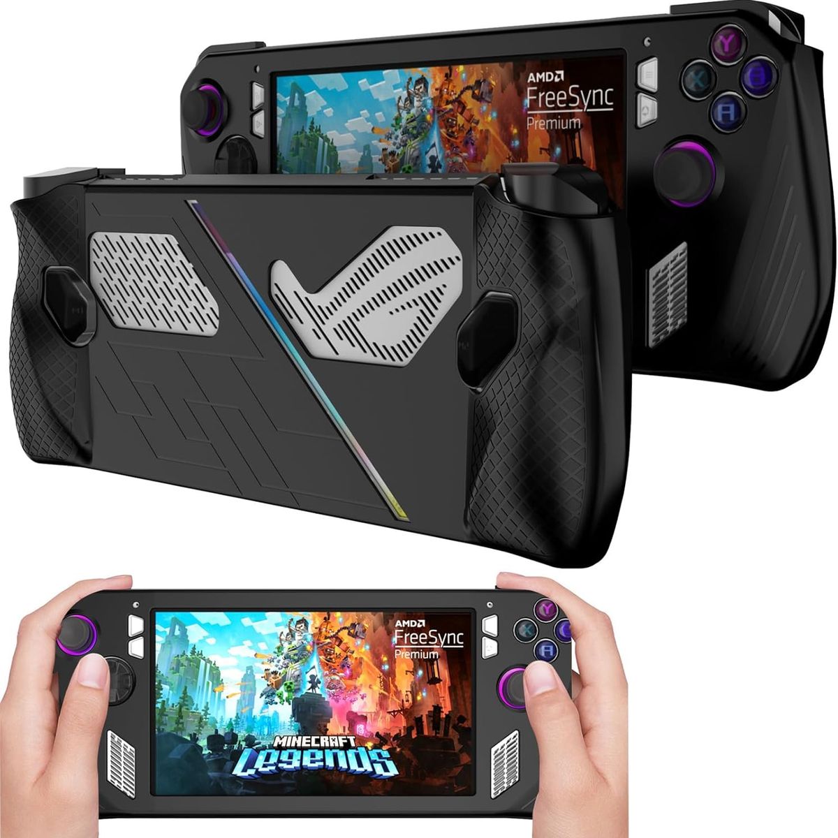 GENERICO - Estuche Case Funda Protectora Silicona Asus ROG Ally 2023 Color Negro