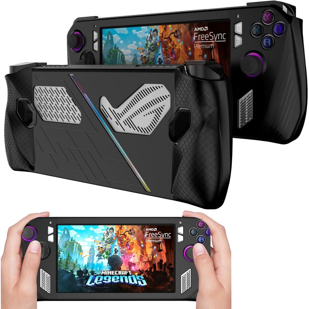 GENERICO - Estuche Case Funda Protectora Silicona Asus ROG Ally 2023 Color Negro