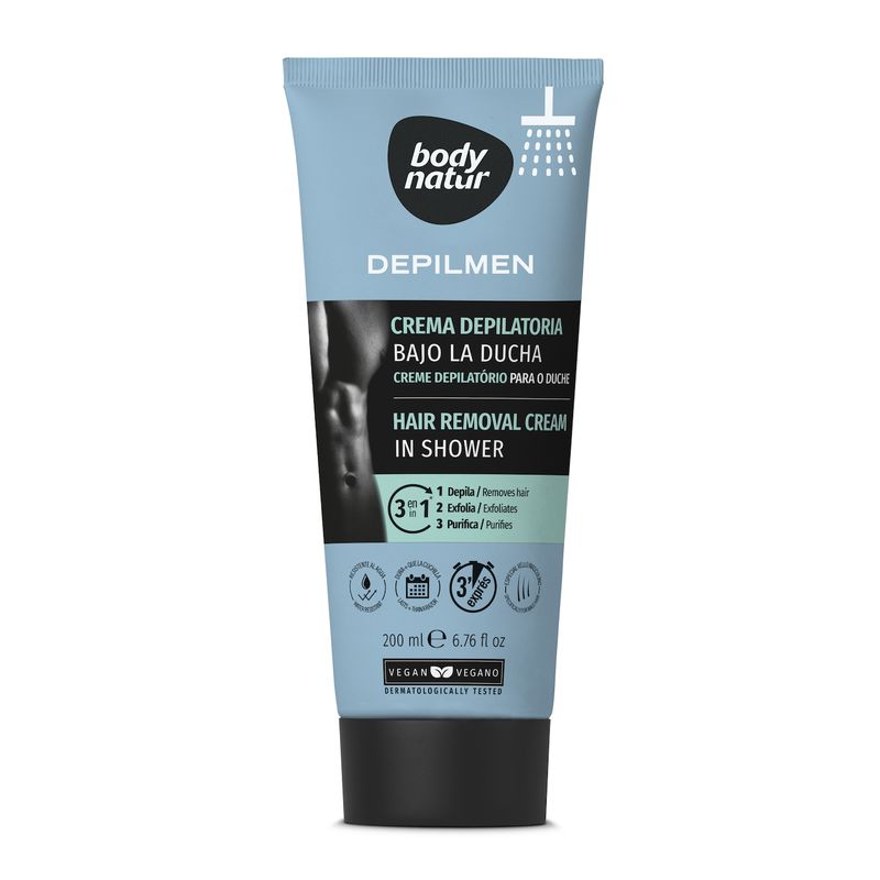 BODY NATUR - DEPILMEN CREMA DEPILATORIA HIDRATANTE PARA HOMBRE BAJO LA DUCHA