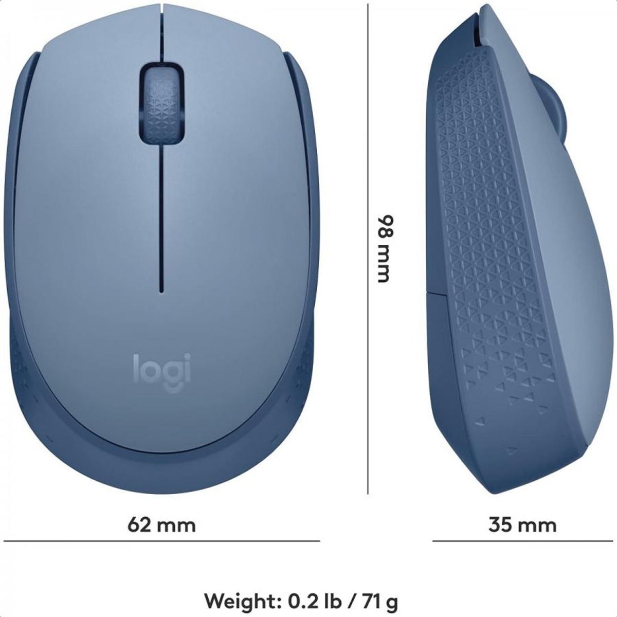 LOGITECH - Mouse Logitech M170 Wireless grey gris