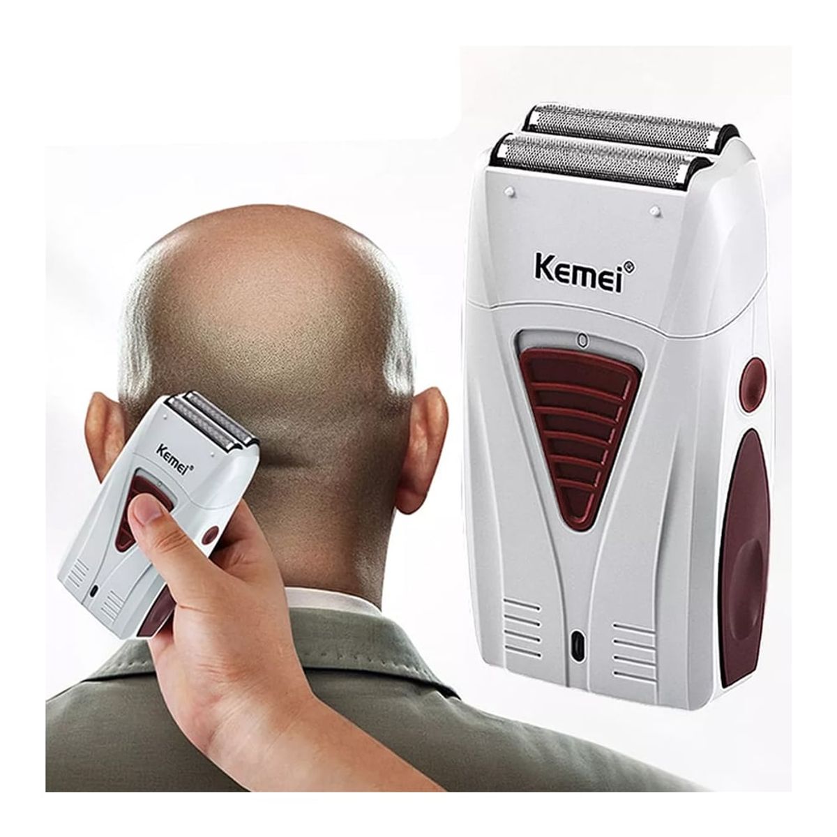 KEMEI - Máquina de Afeitar Portátil y Recargable USB Kemei KM-3382