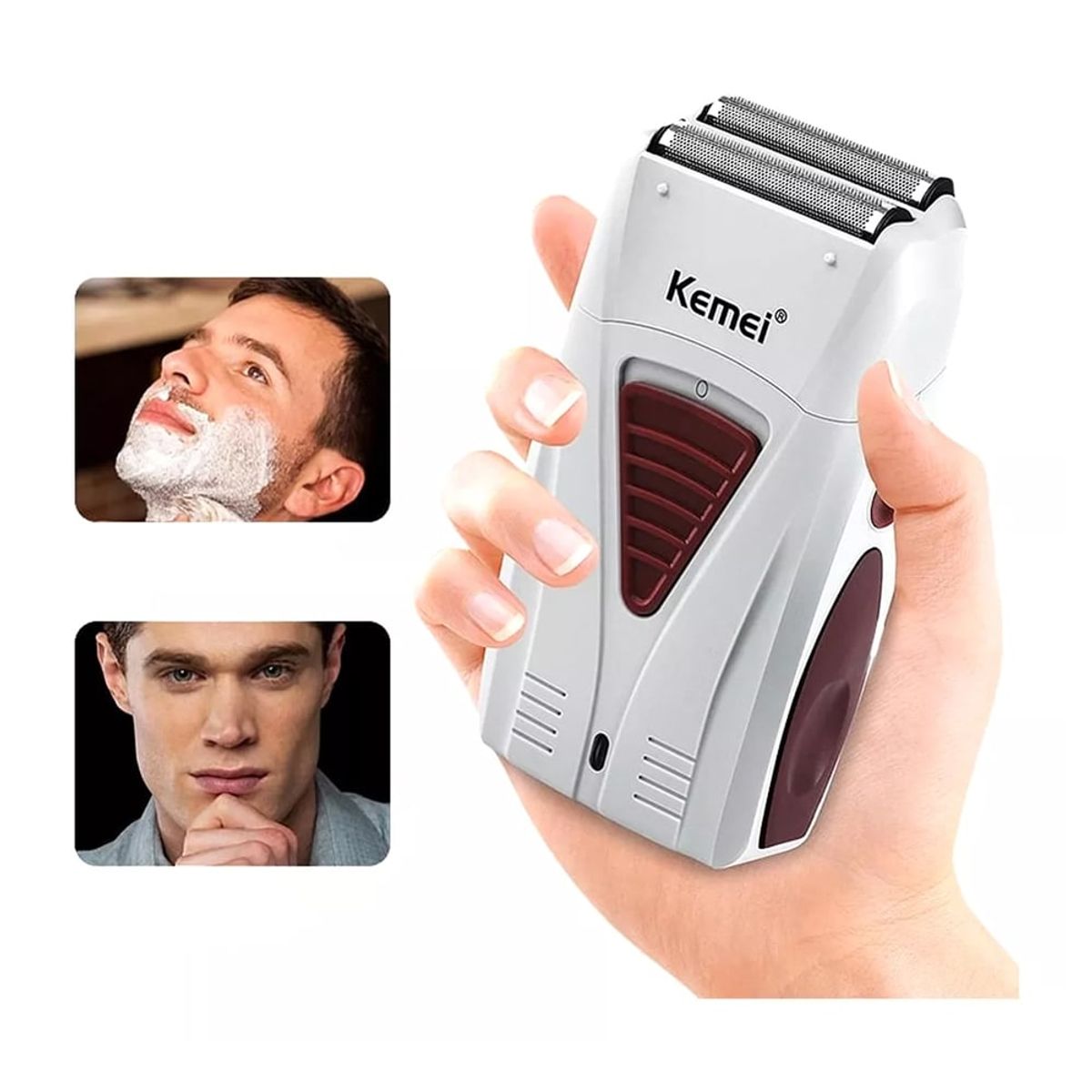 KEMEI - Afeitadora Para Barbero Profesional Kemei KM-3382 Recargable Portátil