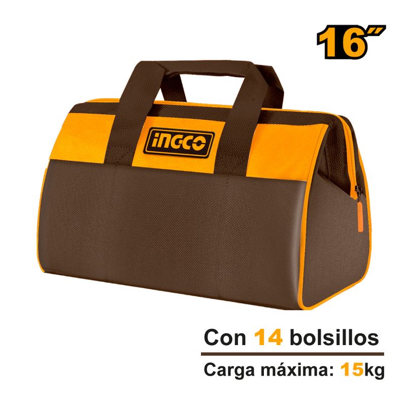 INGCO TOOLS - BOLSA DE HERRAMIENTAS INGCO 16” 15KG HTBG281628
