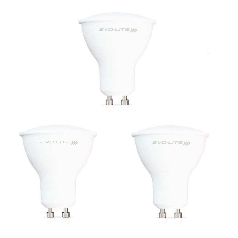 EVOLITE - PACK 3 Dicroicos led evolite 7w GU10 policarbonato DIA