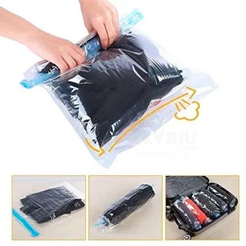 GENERICO - BOLSAS AL VACIO AHORRA ESPACIO RESISTENTE  PACK x3