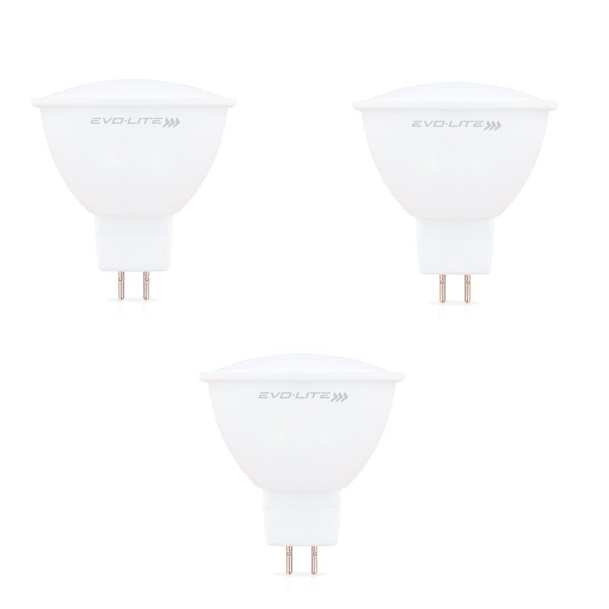EVOLITE - PACK 3 Dicroicos led evolite 7w MR16 policarbonato CALIDA