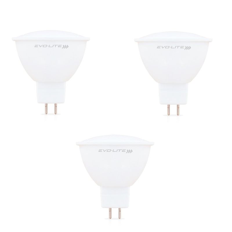 EVOLITE - PACK 3 Dicroicos led evolite 7w MR16 policarbonato CALIDA