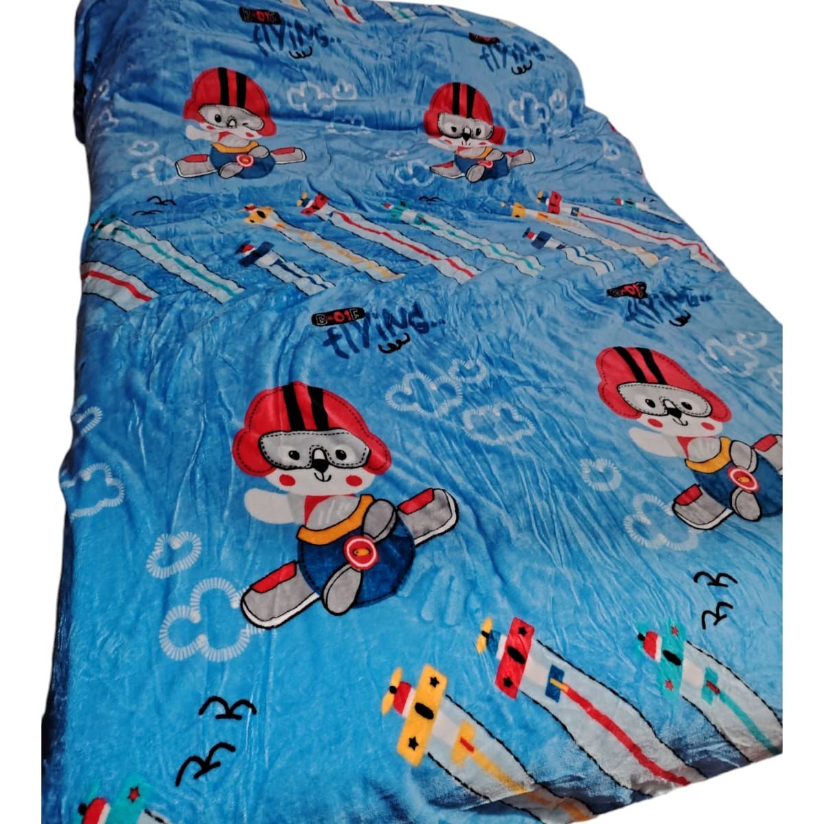 GENERICO - Manta Infantil niño Avioneta - 2 plazas