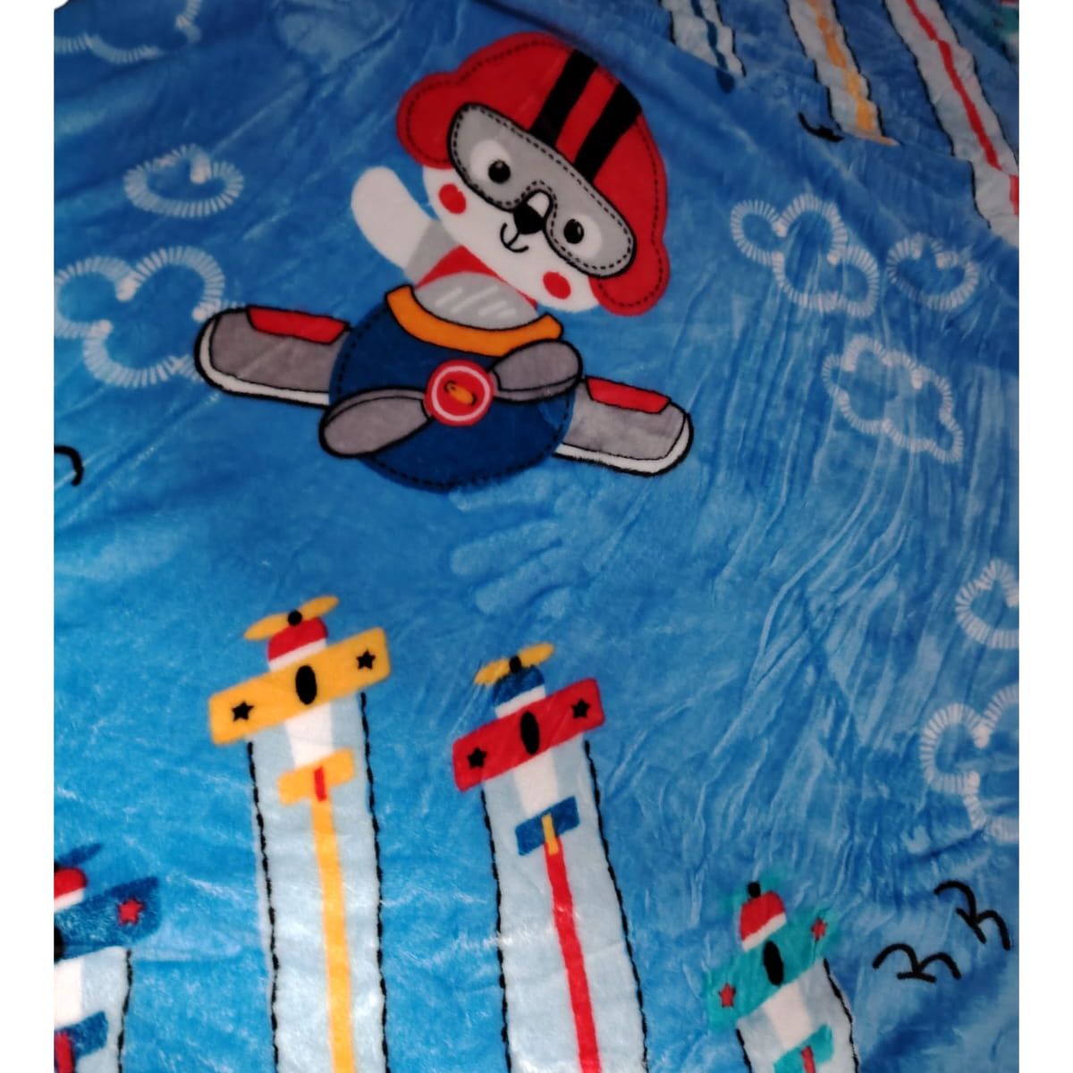 GENERICO - Manta Infantil niño Avioneta - 2 plazas
