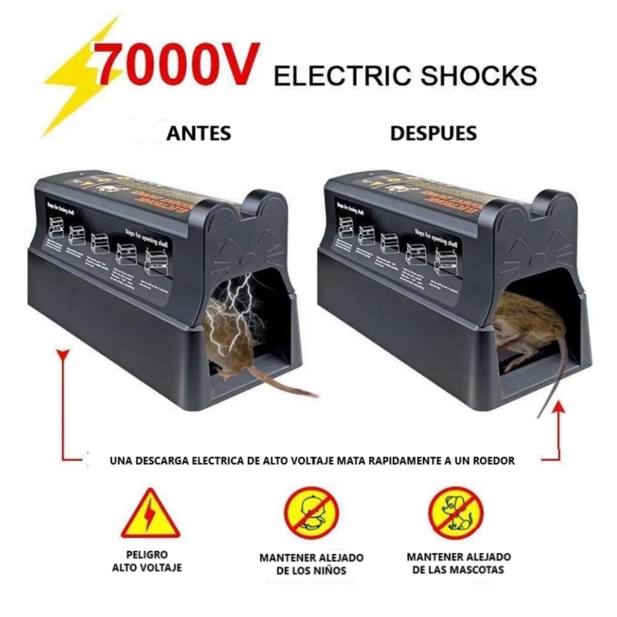 GENERICO - TRAMPA ELECTRONICA MUY PRACTICA PARA RATAS RATONES