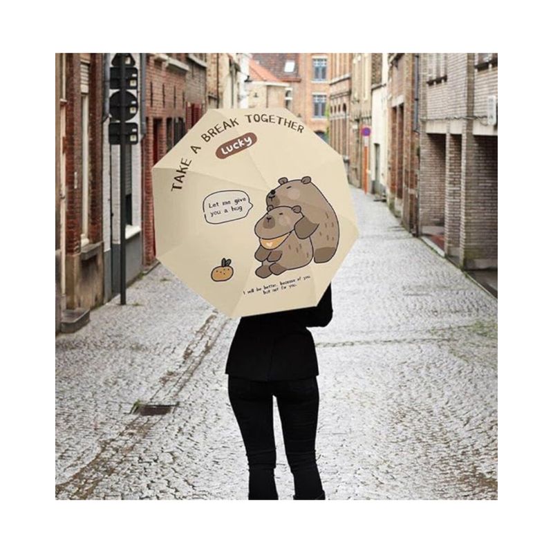 OEM - SOMBRILLA-PARAGUAS para sol y lluvia Con filtro UV Plegable