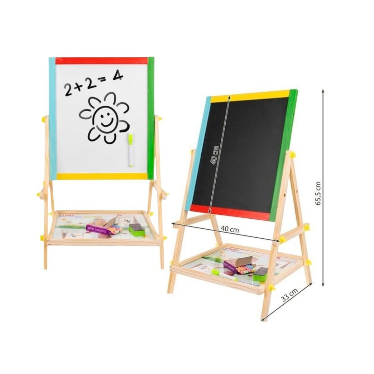 GENERICO - Pizarra Educativa Doble Cara Creatividad y Aprendizaje