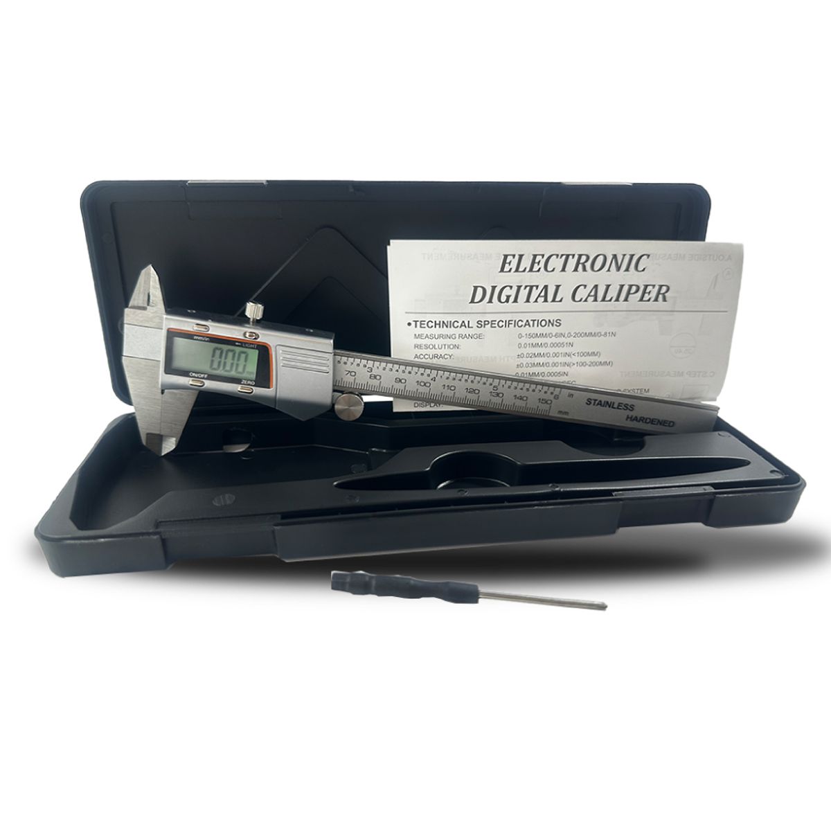 GENERICO - VERNIER DIGITAL 150MM CON PANTALLA LCD ACERO INOX