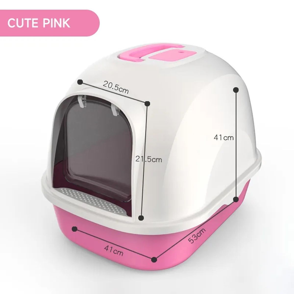 GENERICO - Arenero cerrado con filtro de carbón - rosado