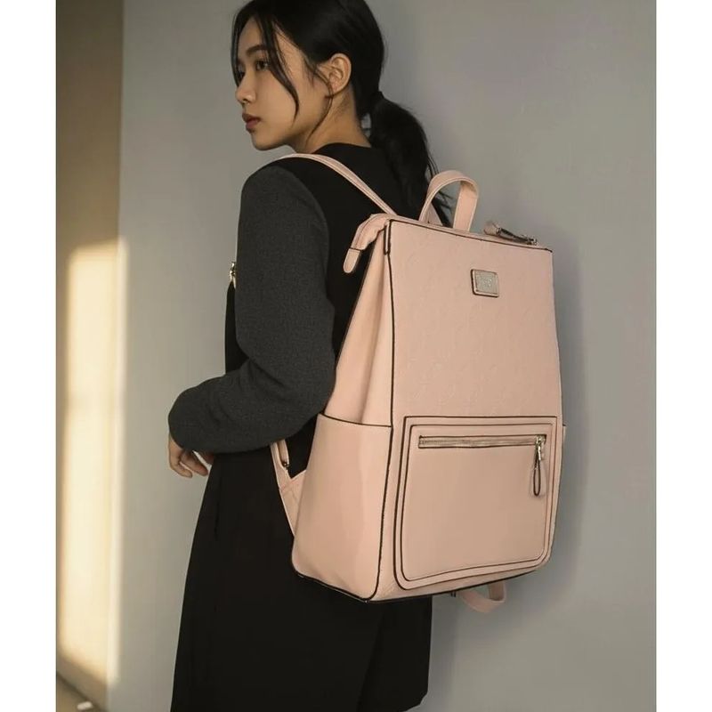 Mochila portalaptop Marco Xenia pack de piezas Rosado