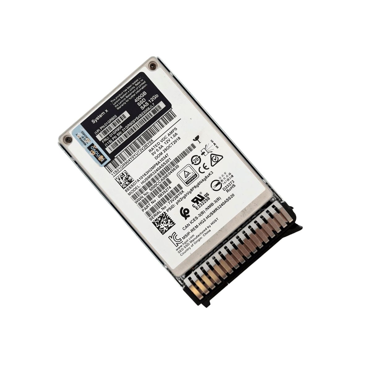 LENOVO - SYSTEM LENOVO X SSD 400GB SAS 12G PN 01GR906 01GR905