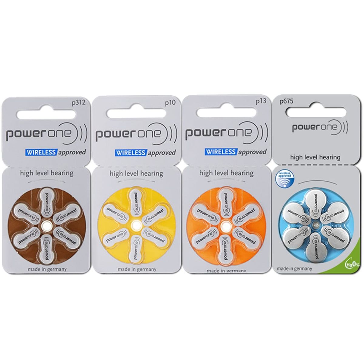 POWERONE - Power one pilas para audifonos medicados 13x 6 pilas