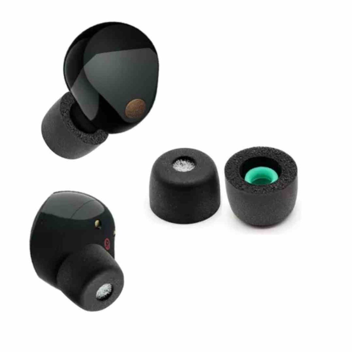 GENERICO - Almohadillas espuma para audifono Sony Wf-1000x m5  Negro 2 pares M - L