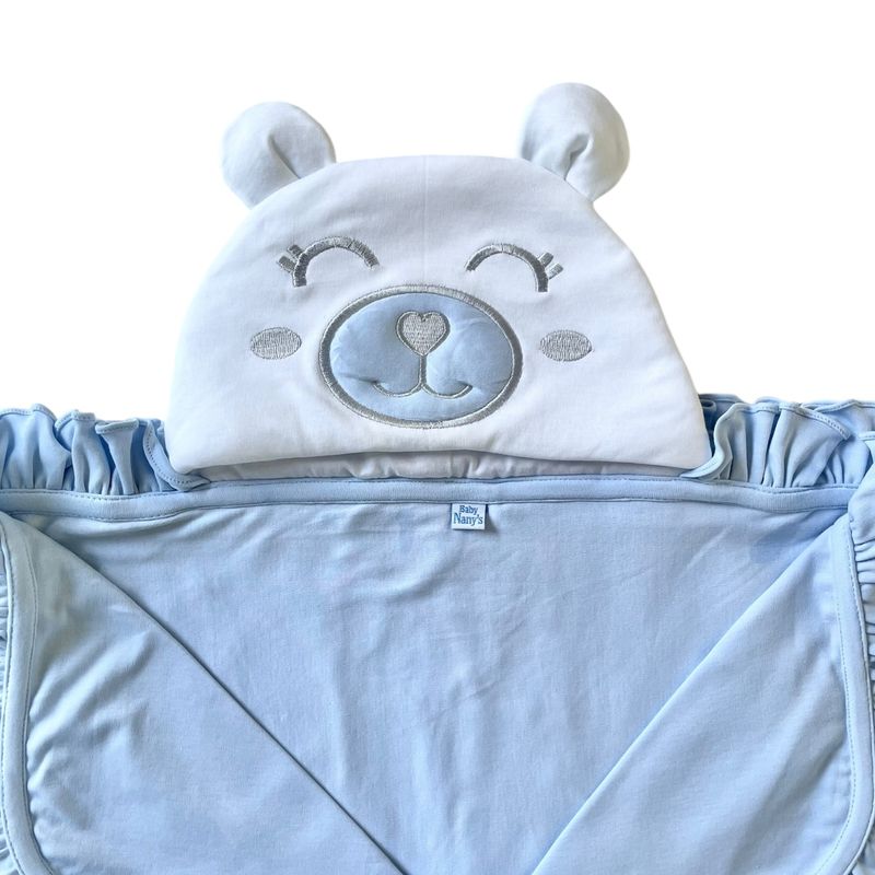 BABY NANYS - COLCHA BEBÉ ALGODÓN OSO CORONA