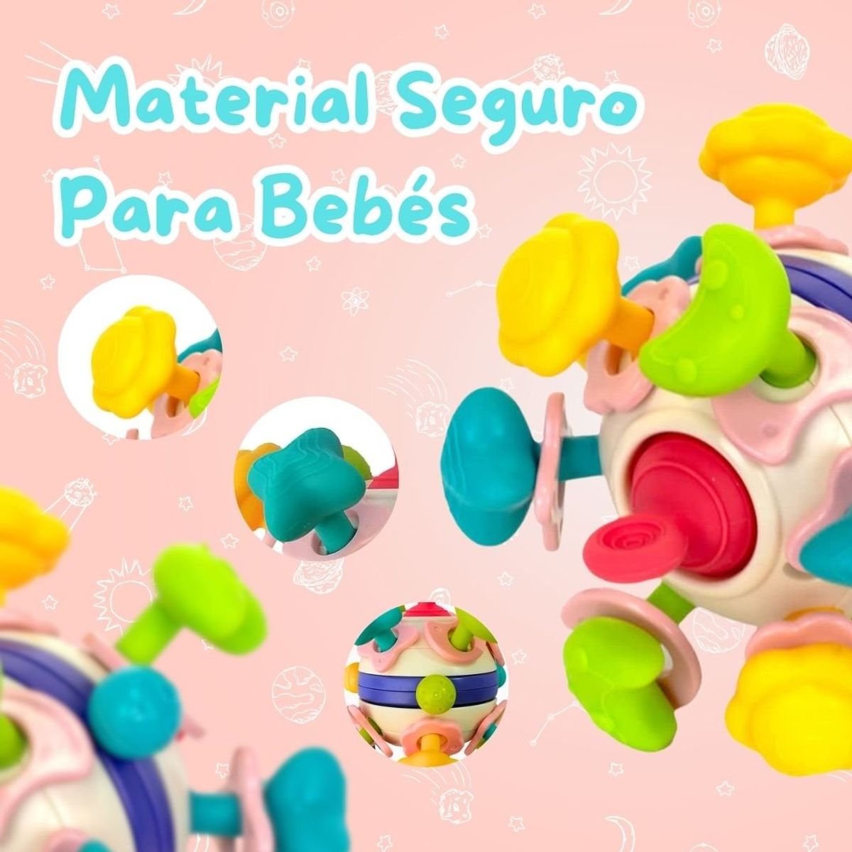 GENERICO - Juguete Sensorial Multifuncional Espacial 6 en 1