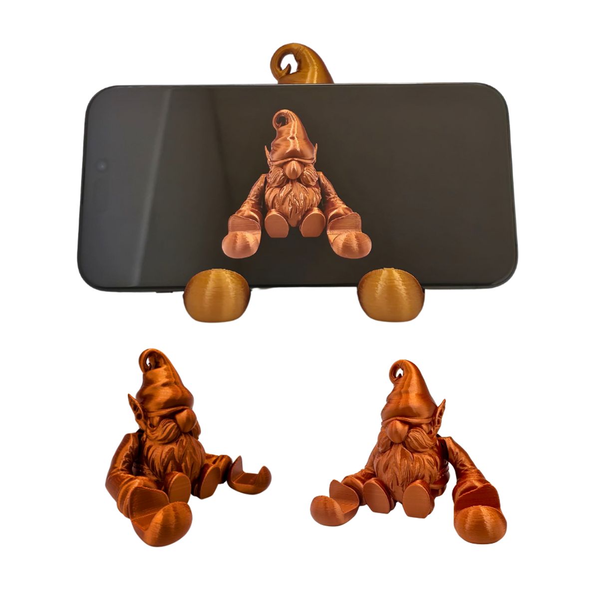 GENERICO - Soporte de celular con diseño de Enano con manos plegables