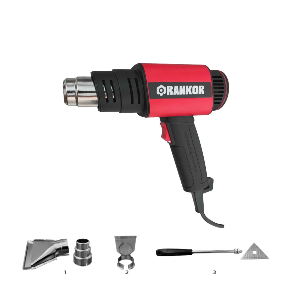 RANKOR - Pistola de Calor de 2000 W Rankor Con Control de Temperatura Profesional