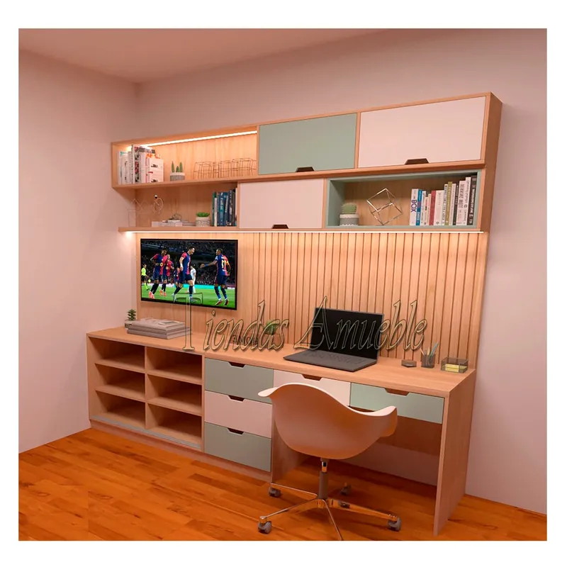 AMUEBLE - Escritorio de melamine CENTRO DE ESTUDIO  KIARA  Tiendas Amueble