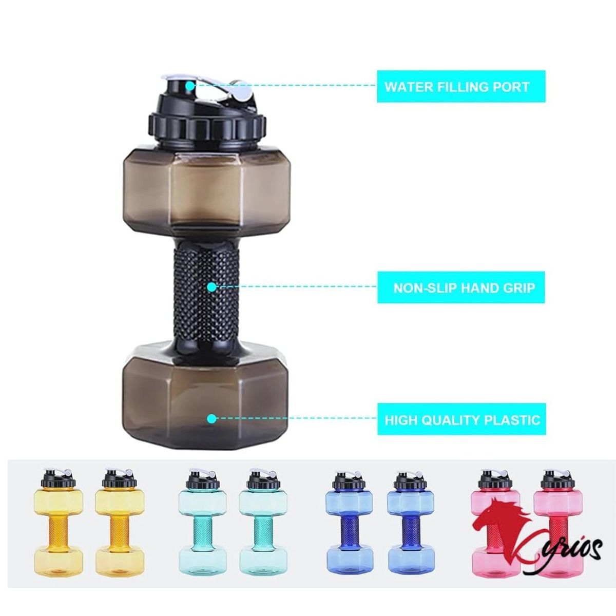 NO LOGO - Tomatodo Modelo Mancuerna De 2.2 L Color Negro