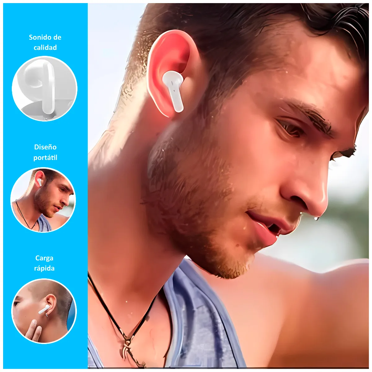 GENERICO - Audífonos Inalámbricos  Buds 4 Lite con Bluetooth 5.3 Blanco