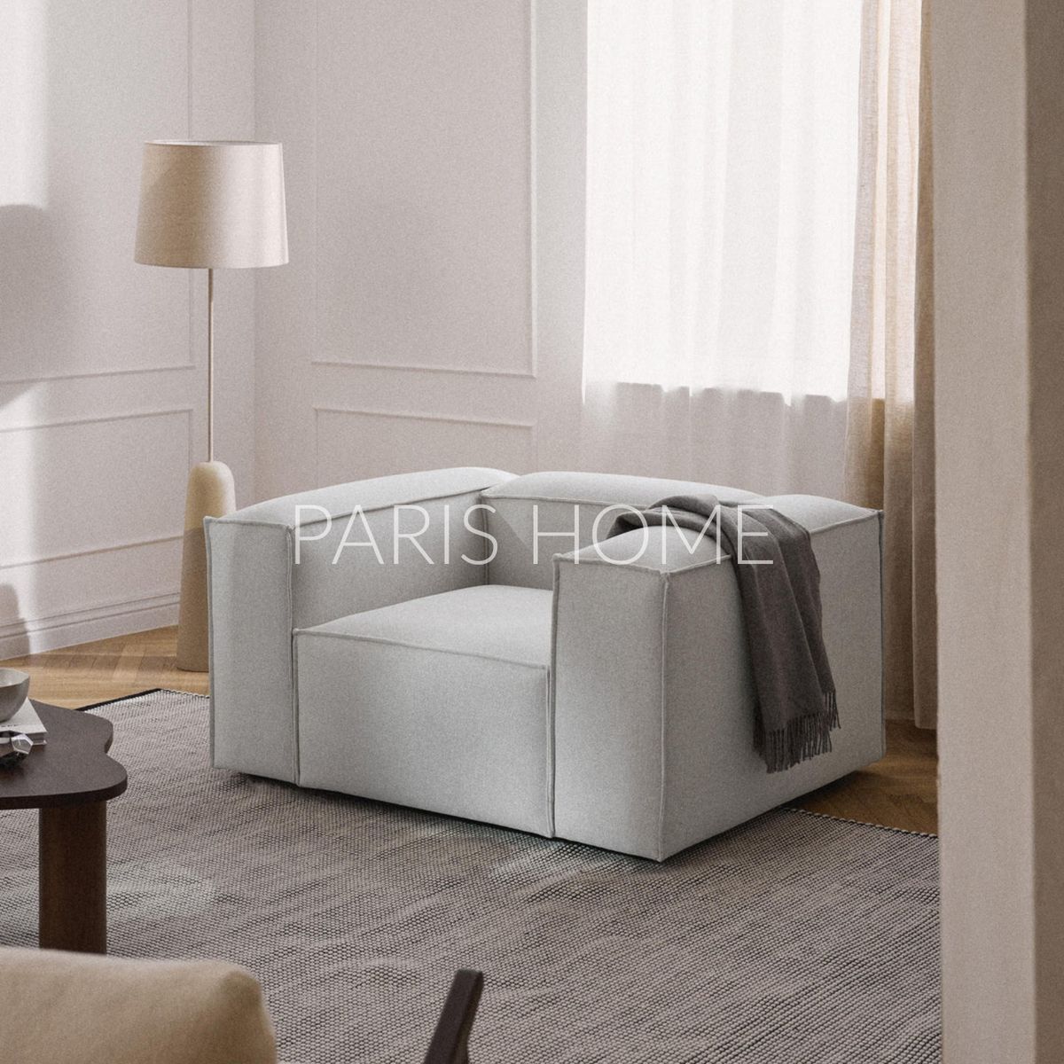 GENERICO - Sofá 1 Cuerpo Monarch Tejido - Gris