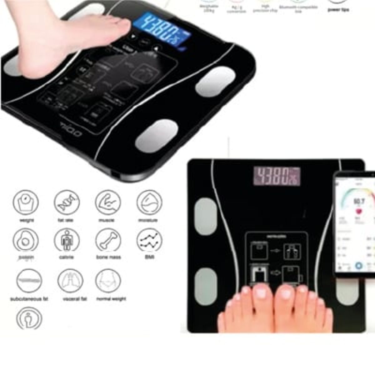 GENERICO - BALANZA DIGITAL BLUETOOTH CON PILA