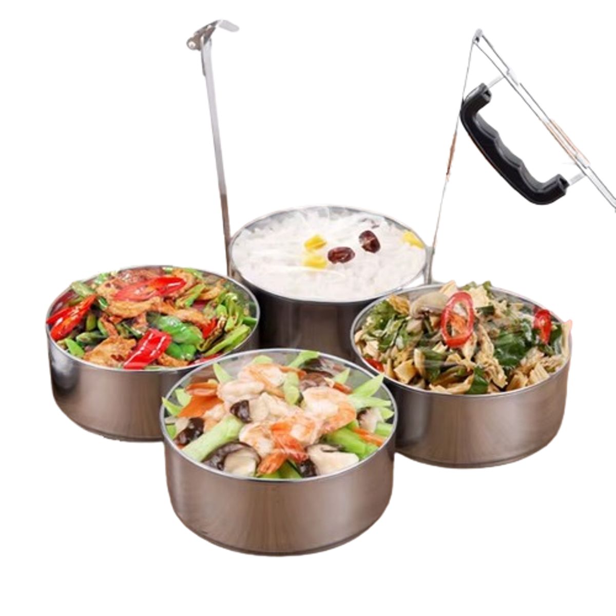 GENERICO - Lonchera de acero termica 4 niveles