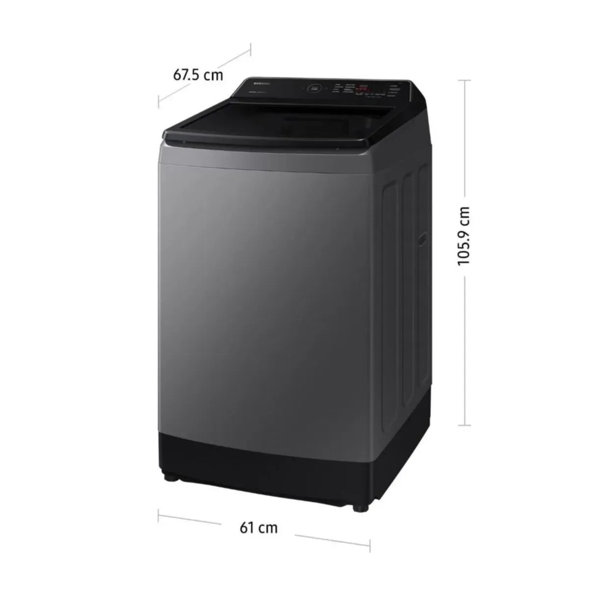 SAMSUNG - LAVADORA SAMSUNG 13 KG CARGA SUPERIOR ECOBUBBLE WA13CG5441BDPE GRIS