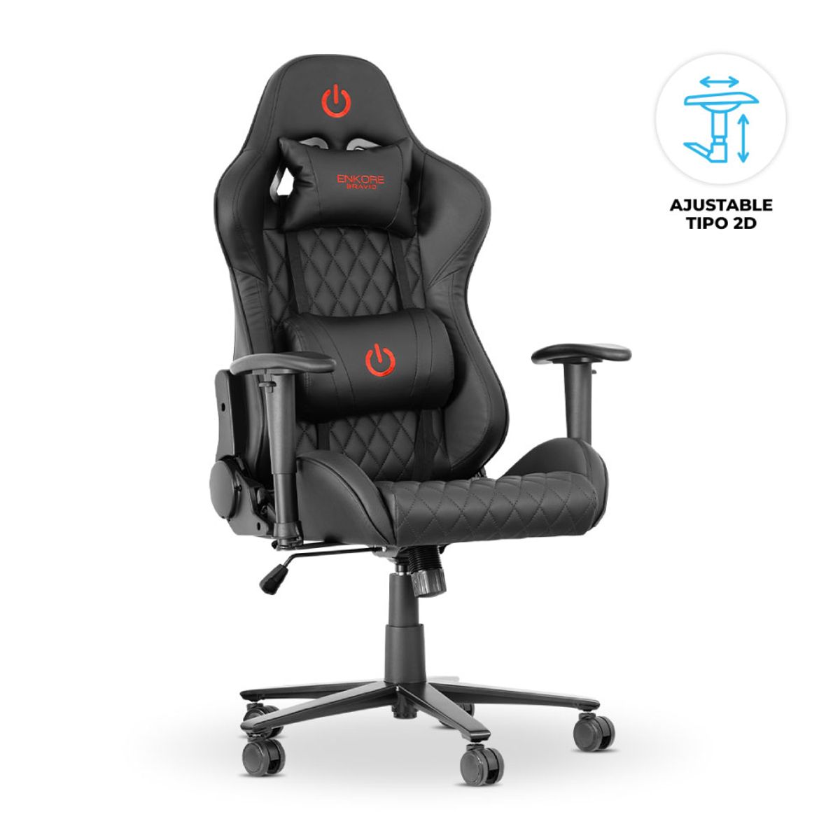 ENKORE - BRAVIO BLACK ENC GC1002 SILLA GAMER 2D ENKORE