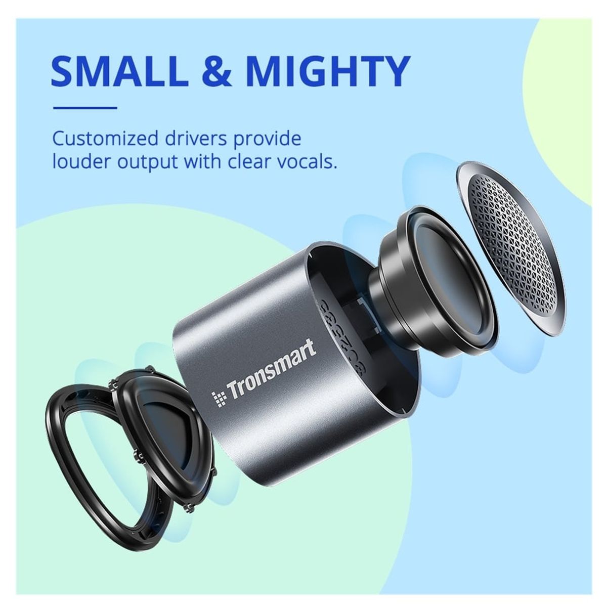 TRONSMART - Minialtavoz portátil NIMO 5W Bluetooth speaker NEGRO