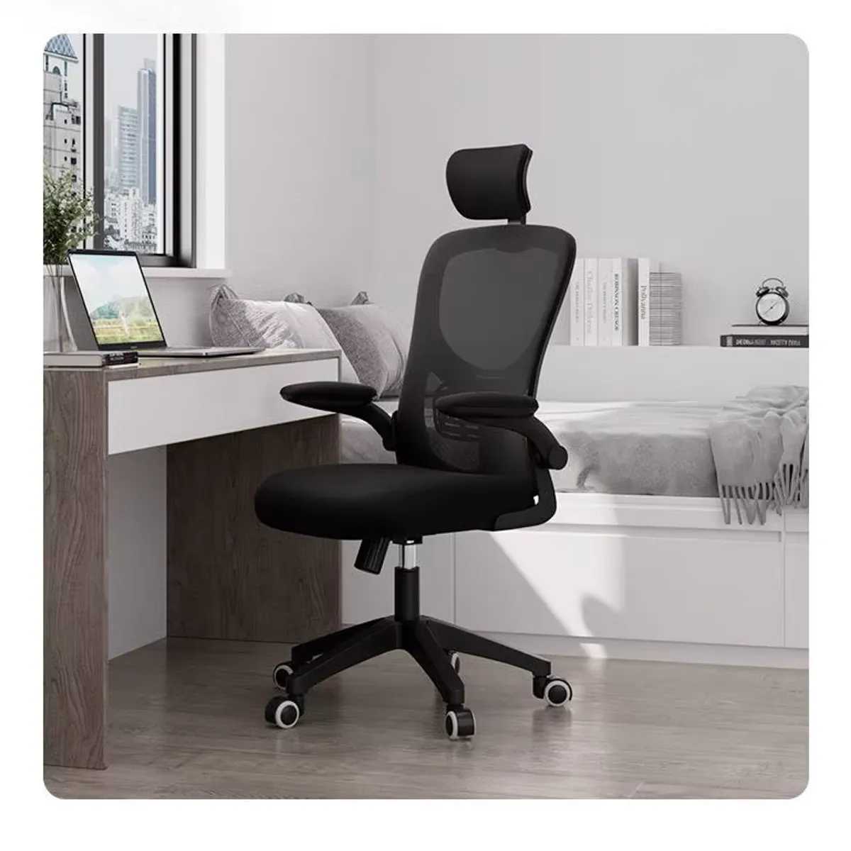 GENERICO - Silla EJECUTIVA con REPOSA CUELLO Y SOPORTE LUMBAR NEGRO