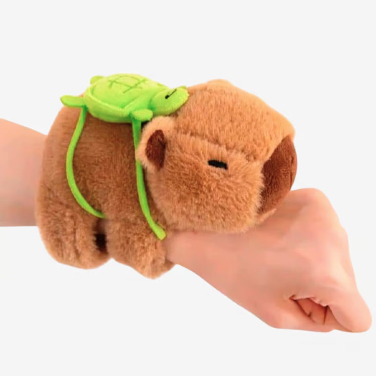 GENERICO - Peluche Capibara Pulsera Muñequera Kawai Marrón