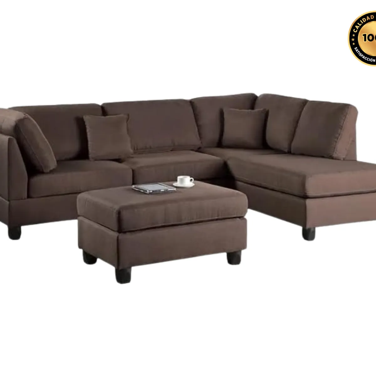 GENERICO - Sofa Viena Seccional 4 piezas - Color Marron