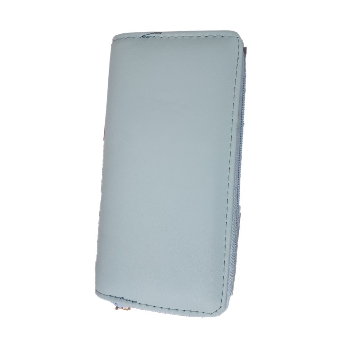 GENERICO - Billetera Cartera de cuero sintético con doble cierre - 19x10 cm