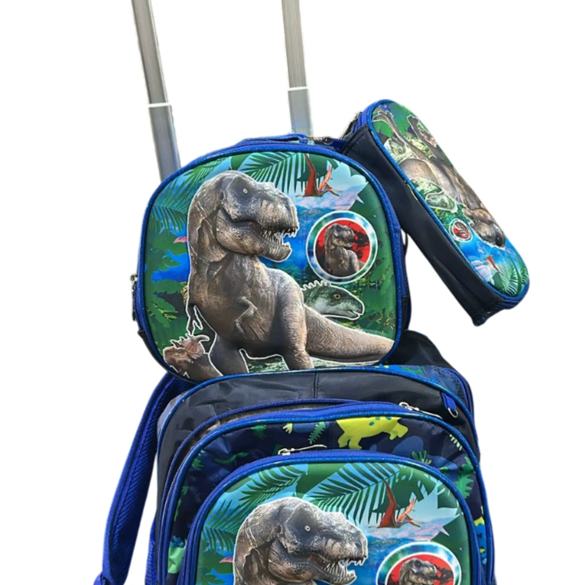 GENERICO - Mochila Dino Con Ruedas 3 en 1