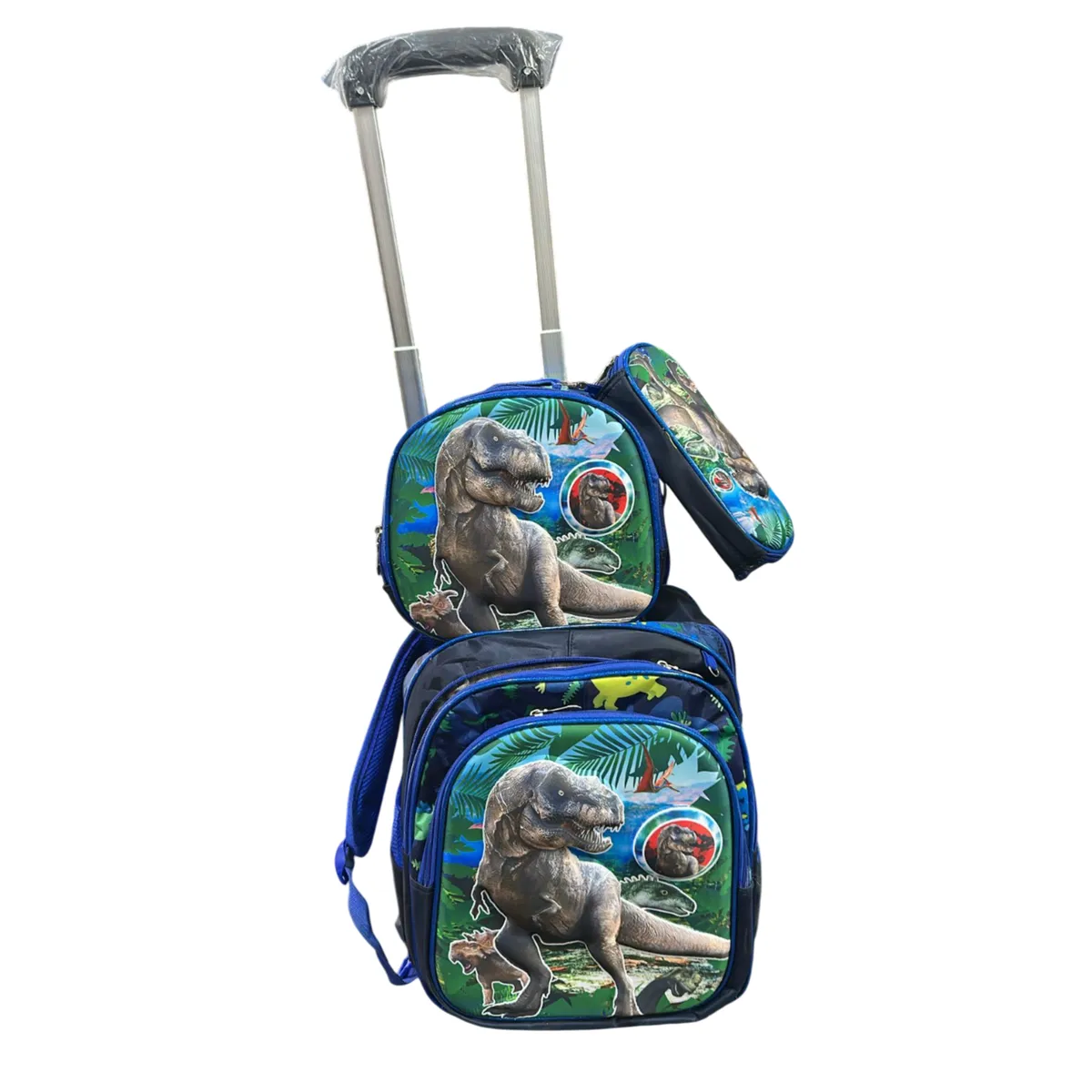 GENERICO - Mochila Dino Con Ruedas 3 en 1